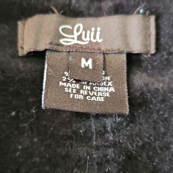 Luii Women's Black Velvet Corset Back Jacket Size Medium - Picture 8 of 13